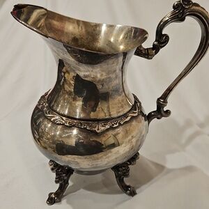Ornate Silver-Tone Decorative Pitcher - Classic Home Accent